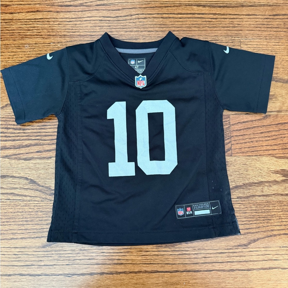 NFL Kids Black Jersey Top with Silver Number 10